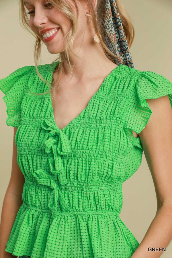 Cloister Collection | Seersucker Checked Top - Image 8