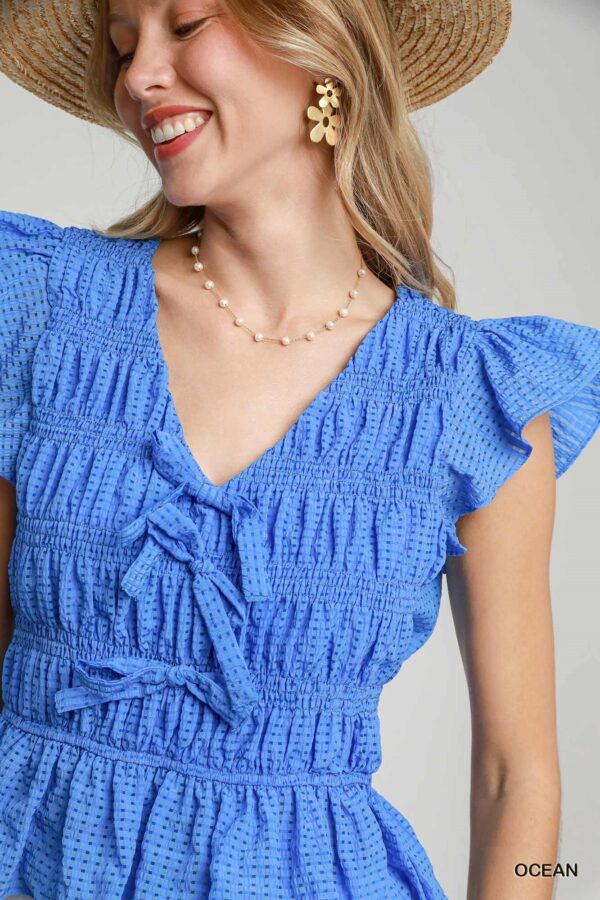 Cloister Collection | Seersucker Checked Top - Image 2